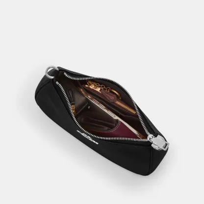 COACH®,Teri Shoulder Bag,Shoulder Bag,Chain Detail,Metal,Logo,Casual,Black,Inside View,Top View