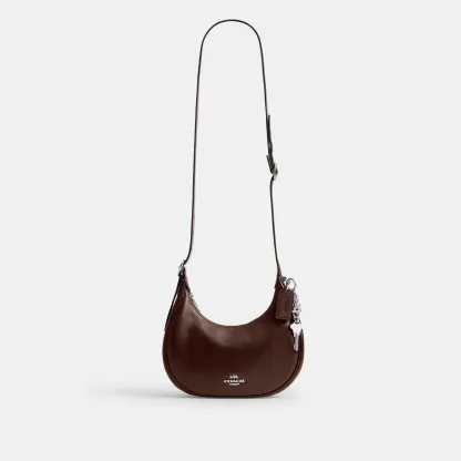 COACH®,Emily Shoulder Bag,Leather,Recycled Polyester,Lining Recycled Polyester,Hobo,Metal Material,3D Embellishment,Metal,...,Brown