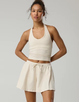 OFFLINE By Aerie OG Cotton Flowy Short - Heather Frost