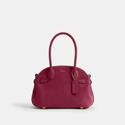 COACH®,Soft Empire Carryall Bag 21,Calfskin Leather,Leather,Suede,Carryall,Metal Material,3D Embellishment,Metal,Pendant,E...,,Front View