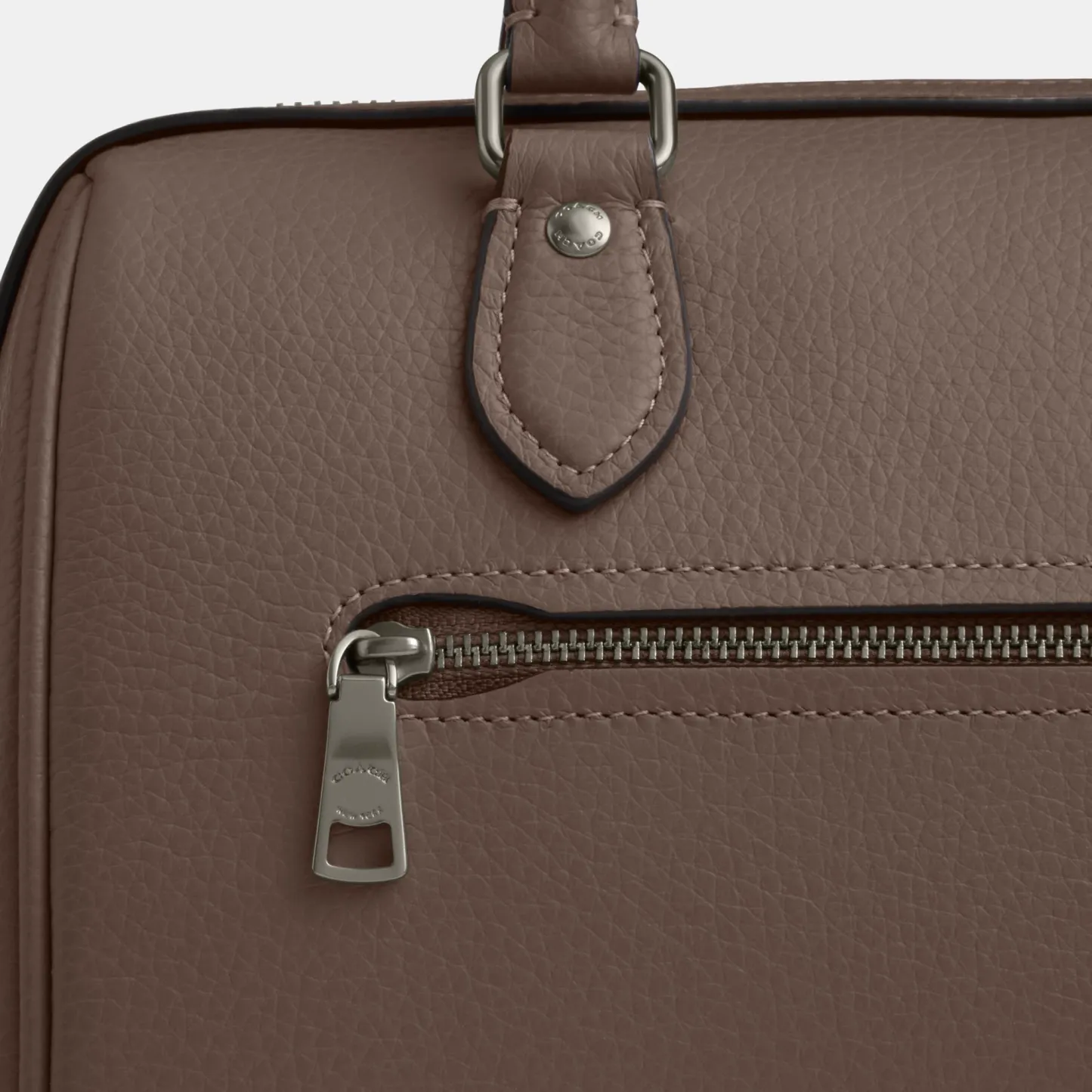 COACH®,Rowan Satchel Bag,Satchel,Logo,Casual,Work,Brown,Closer View