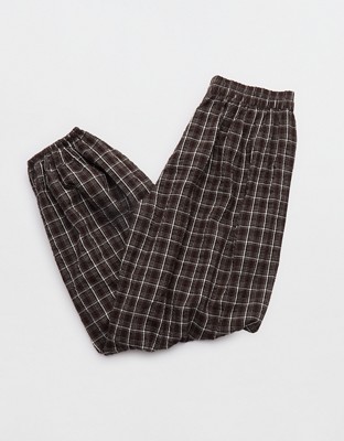 Aerie Seersucker Balloon Pant - Deep Earth
