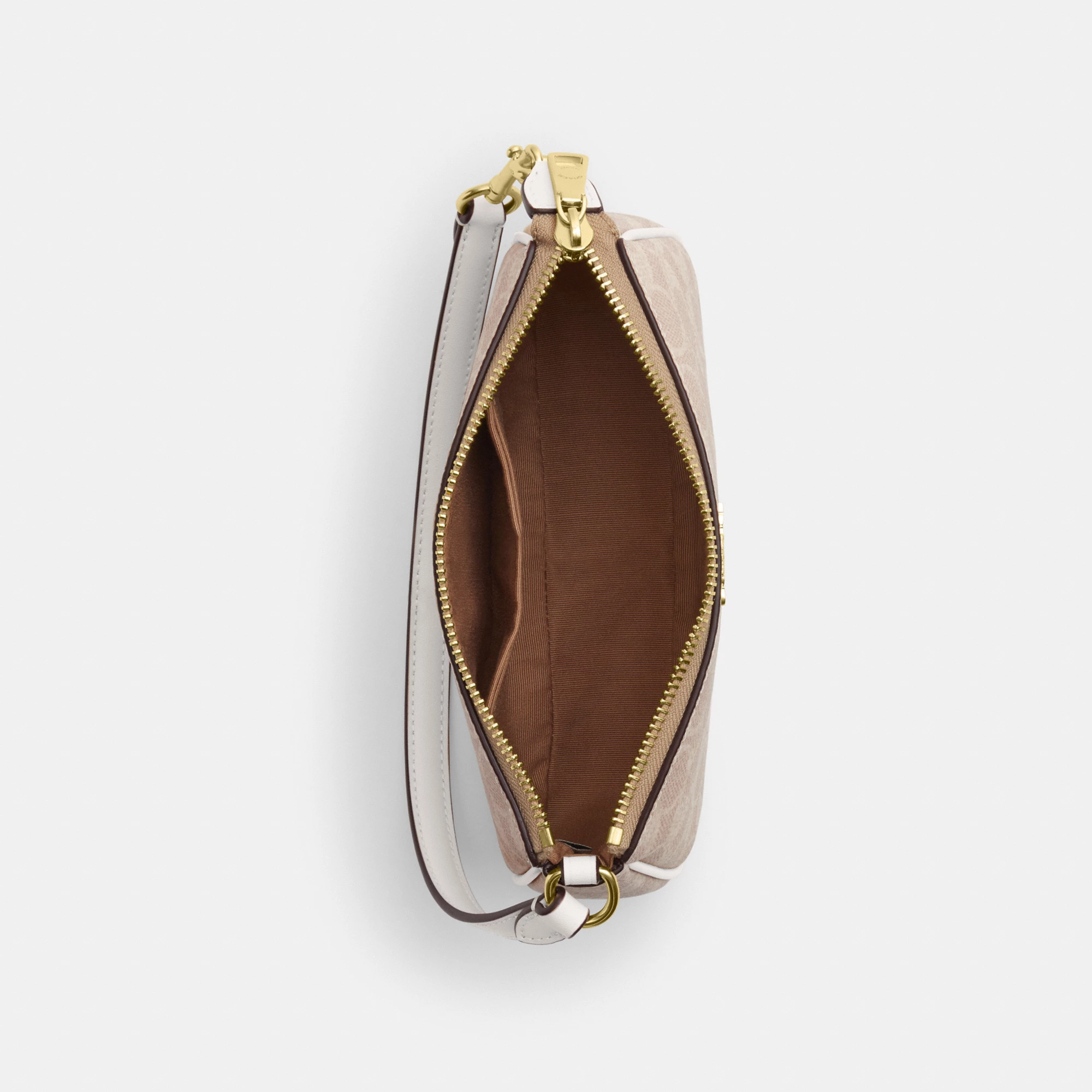 COACH®,Nolita 19 In Signature Canvas,Canvas,Shoulder Bag,Metal,Casual,Beige,Inside View,Top View