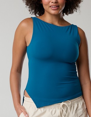 OFFLINE By Aerie Real Me XTRA Asymmetrical Tank Top - Twilight Blue