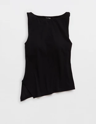 OFFLINE By Aerie Real Me XTRA Asymmetrical Tank Top - True Black