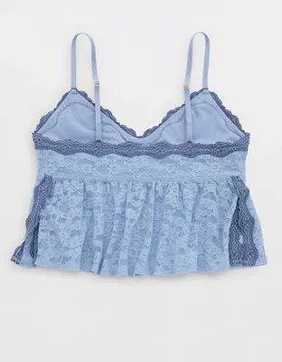 Show Off Vintage Lace Bra Top - Monaco Blue