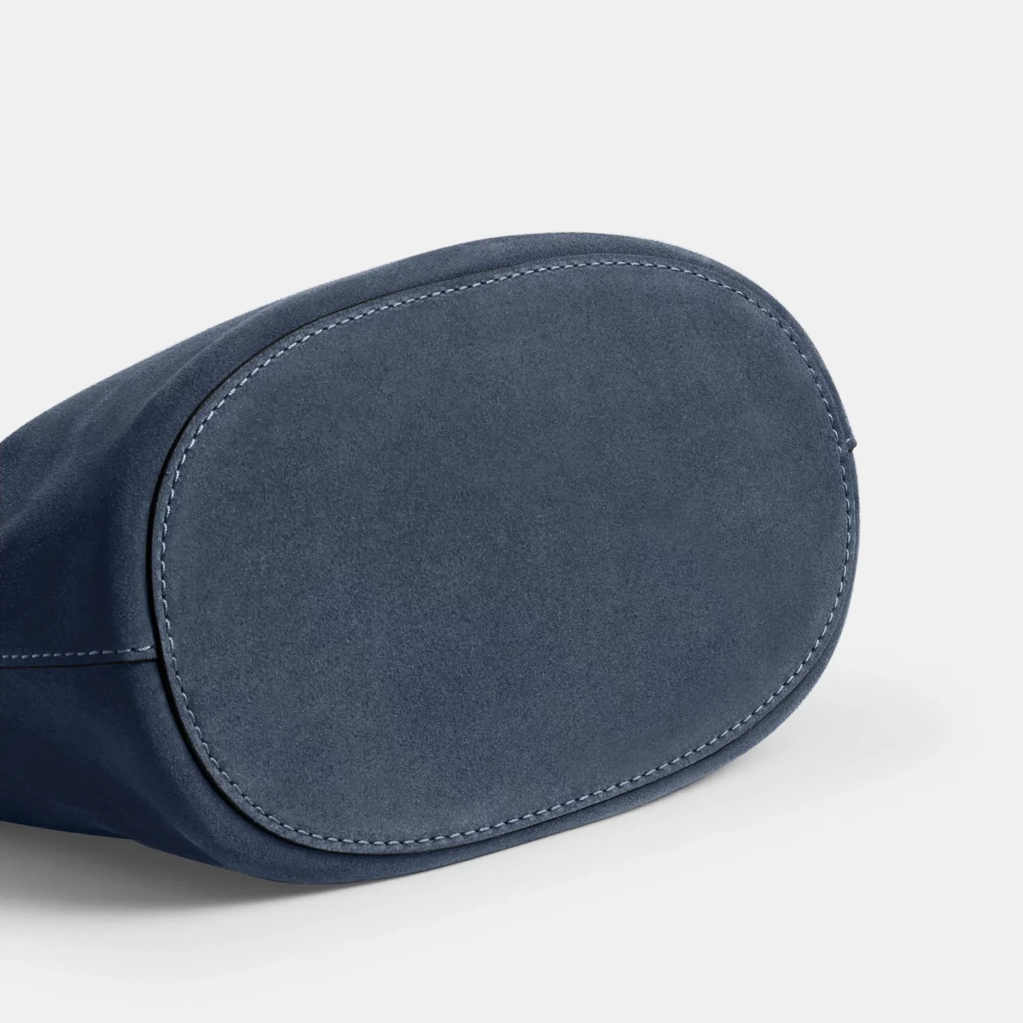 COACH®,Bleecker Bucket Bag,Leather,Suede,Bucket,Hobo,Embellished,Lined,Adjustable,Gold Metal,Casual,Navy,Outsole View