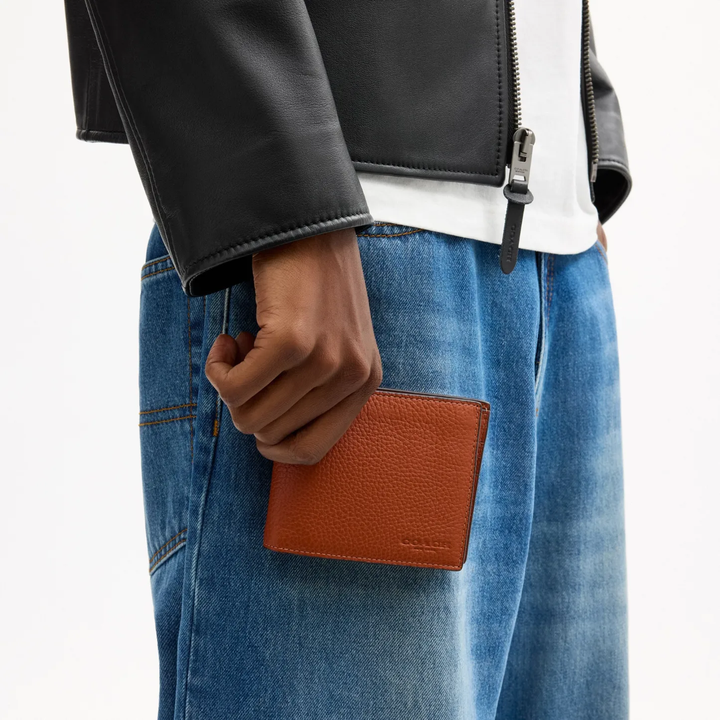 COACH®,3-In-1 Wallet,Leather,Bi Fold,Casual, Father's Day,Brown,Detail View