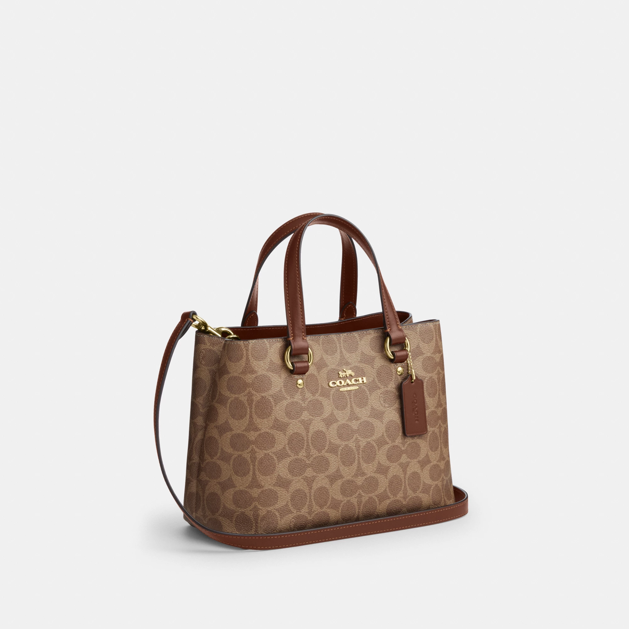 COACH®,Station Carryall Bag In Signature Canvas,,Angle View