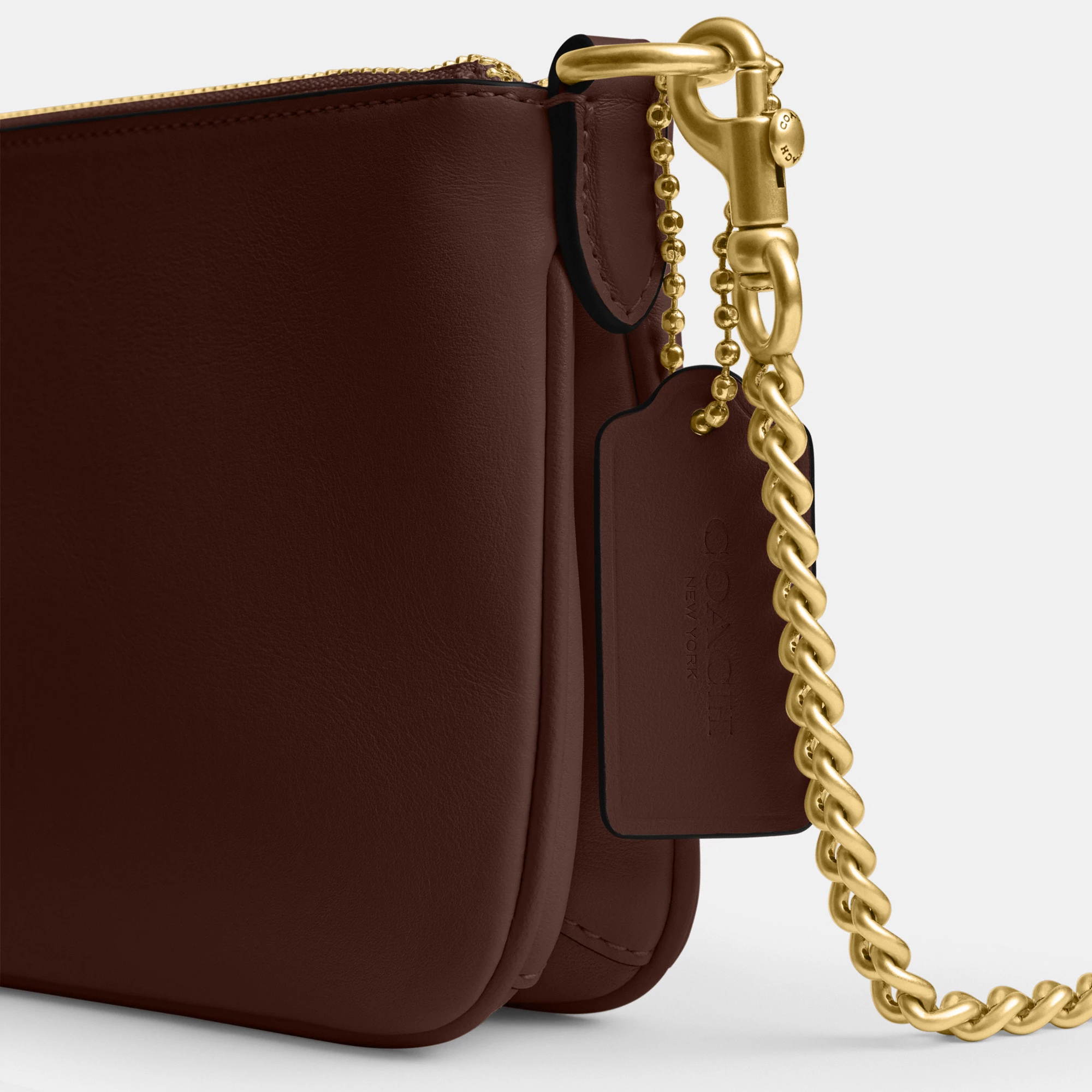 COACH®,Audrey Crossbody Bag,Recycled Polyester,Leather,Lining Recycled Polyester,Shoulder Bag,Metal Material,Metal,Pendant...,Brown,Closer View