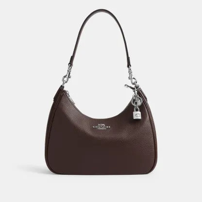 COACH®,Lock Bag Charm,Leather,Bag Charm,Metal Material,Logo,Key Ring,Gold Metal,Casual,Silver,Angle View