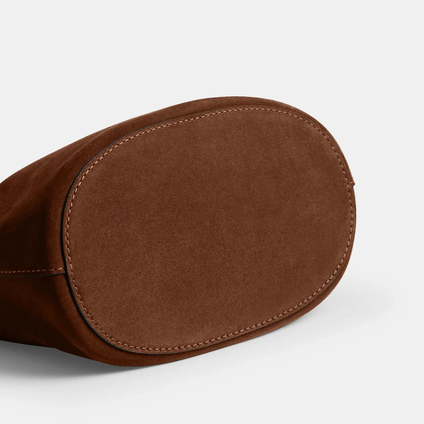 COACH®,Bleecker Bucket Bag,Leather,Suede,Bucket,Hobo,Embellished,Lined,Adjustable,Gold Metal,Casual,Brown,Outsole View