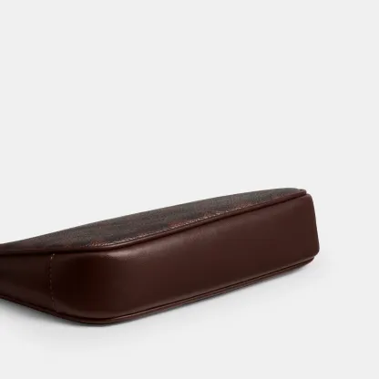COACH®,Plaza Bag 18 In Signature Canvas,Calfskin Leather,Leather,Canvas,Fabric,Shoulder Bag,Logo,Compact,Lined,2 in 1,Bras...,Brown,Outsole View