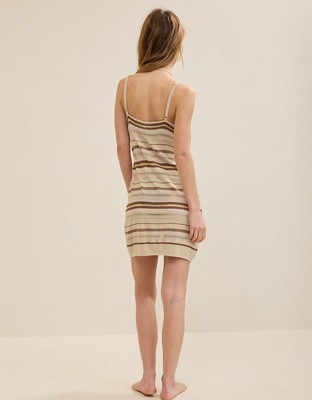 Aerie Lurex Sweater Dress - Cake Batter