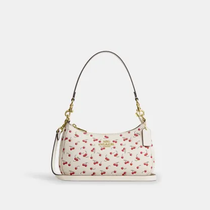 COACH®,Teri Shoulder Bag With Cherry Print,,Front View