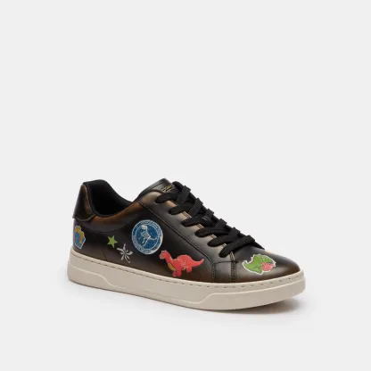 COACH®,Rexy 10 Th Birthday High Line Sneaker With Sticker Print,,Front View