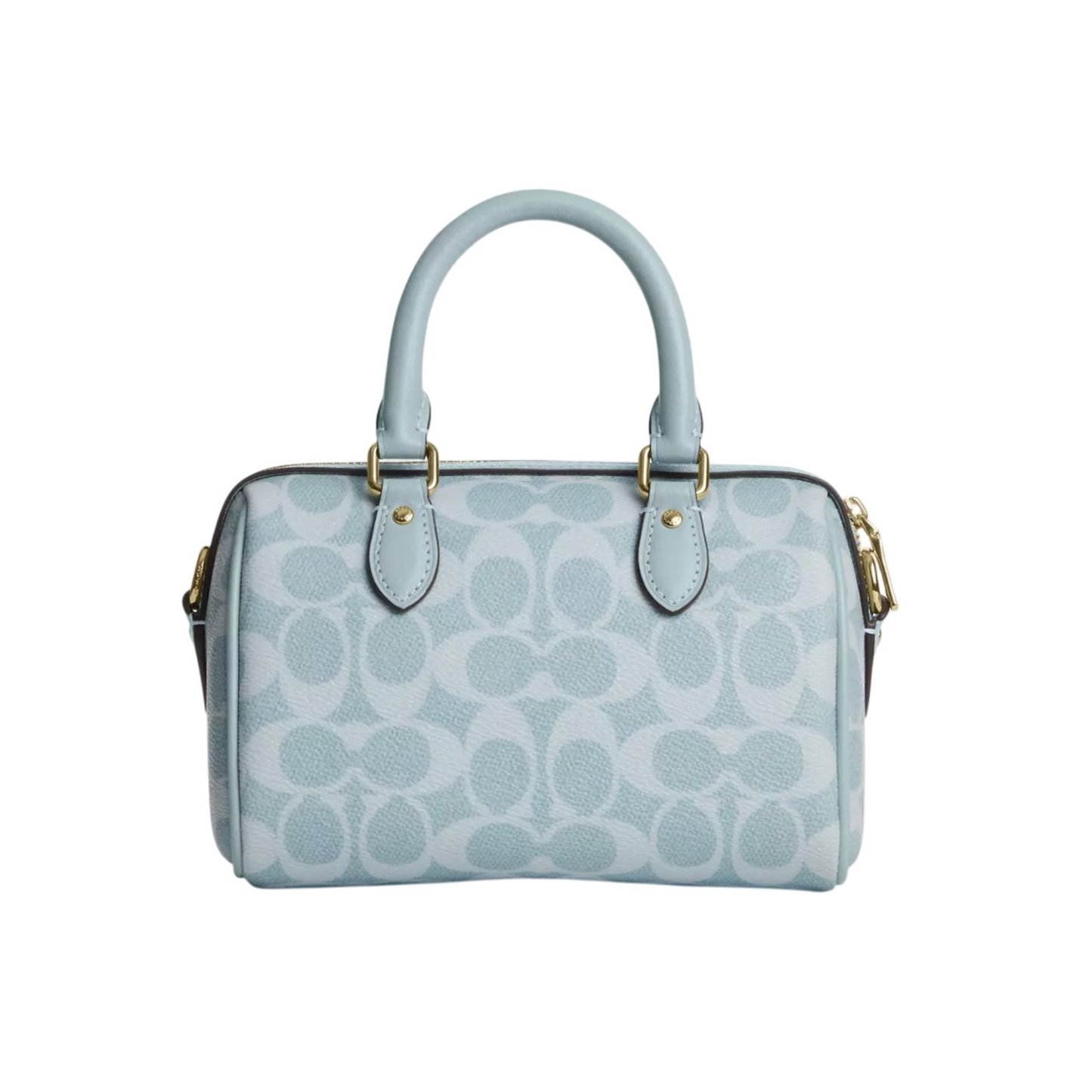 Coach Mini Rowan Crossbody Bag In Signature Canvas (Light Blue) - Light Blue - view 3