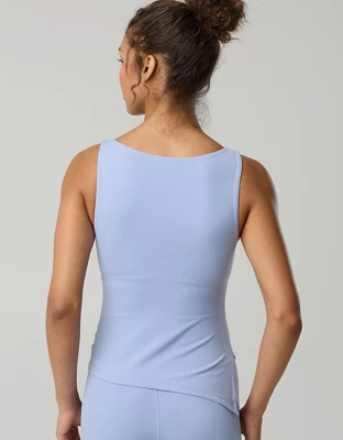 OFFLINE By Aerie Real Me XTRA Asymmetrical Tank Top - Monaco Blue