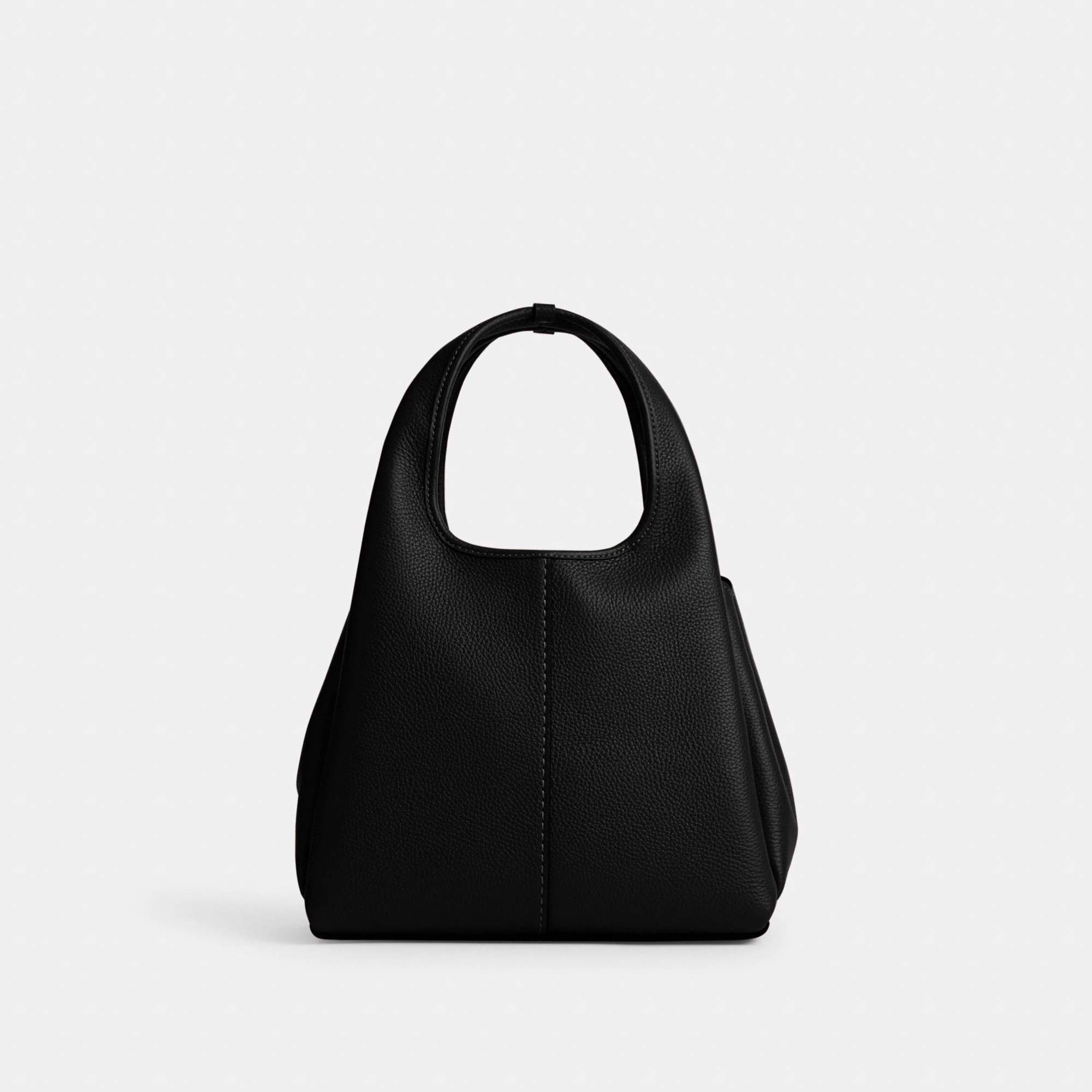 COACH®,Lana Shoulder Bag 23,Leather,Crossbody,Metal,Logo,Compact,Casual,Black,Back View