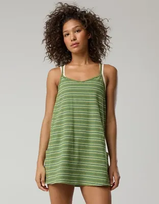 OFFLINE By Aerie OG Cotton Racerback Mini Dress - Olive Moss