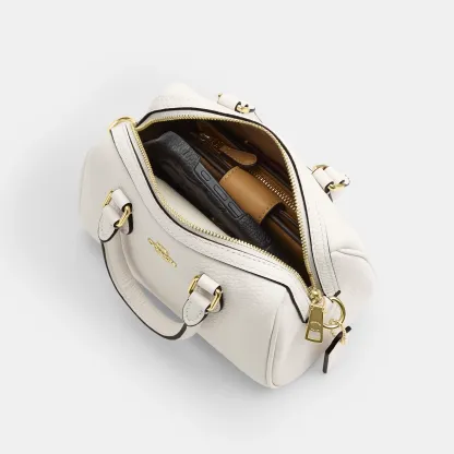 COACH®,Mini Rowan Crossbody Bag,Crossbody,Logo,Metal,Casual,White,Inside View,Top View