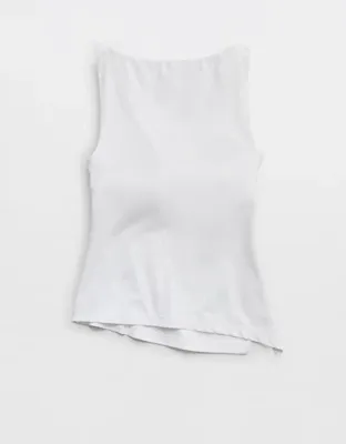 OFFLINE By Aerie Real Me XTRA Asymmetrical Tank Top - White