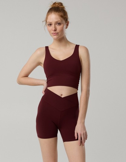 OFFLINE By Aerie Real Me Crossover High Waisted 5" Bike Short - Royal Berry