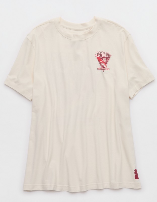 FWC26™ OFFLINE By Aerie Let's Stretch Oversized T-Shirt - Deep Ruby