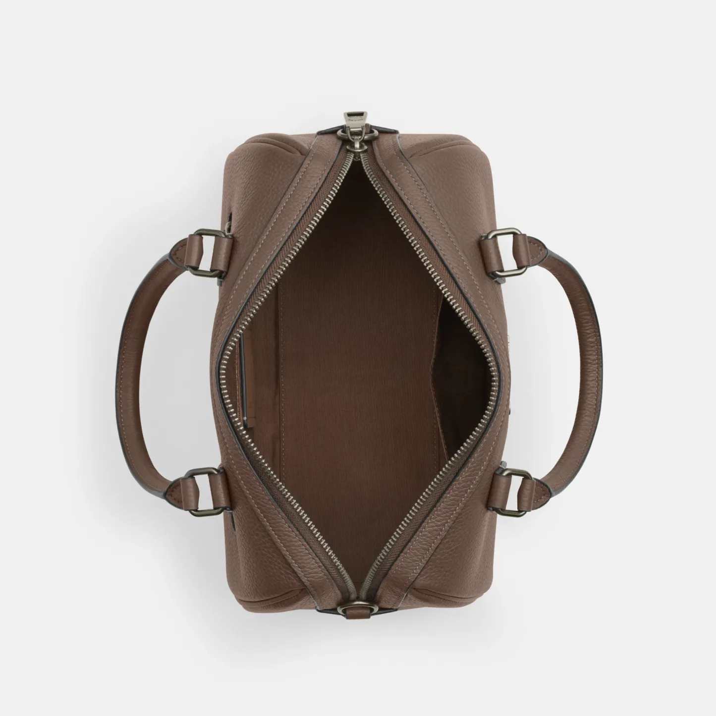 COACH®,Rowan Satchel Bag,Satchel,Logo,Casual,Work,Brown,Inside View,Top View