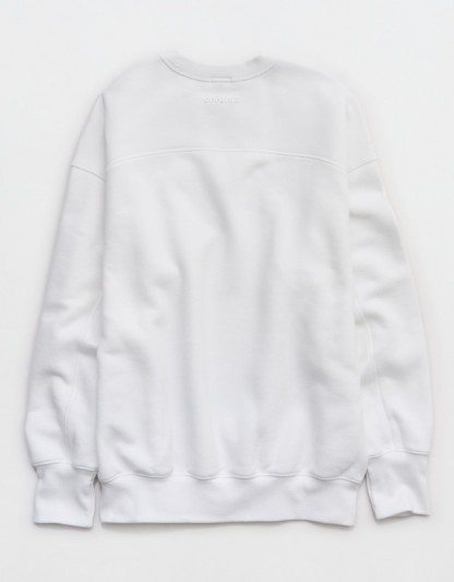 OFFLINE By Aerie Cloud Fleece Oversized Crewneck Sweatshirt - White