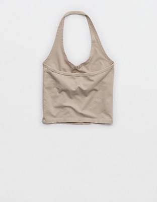 OFFLINE By Aerie OG Cotton Halter Tank Top - Stone Harbor