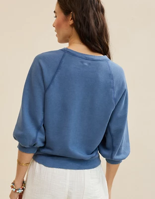 Aerie Femme Sweatshirt - Marbled Blue