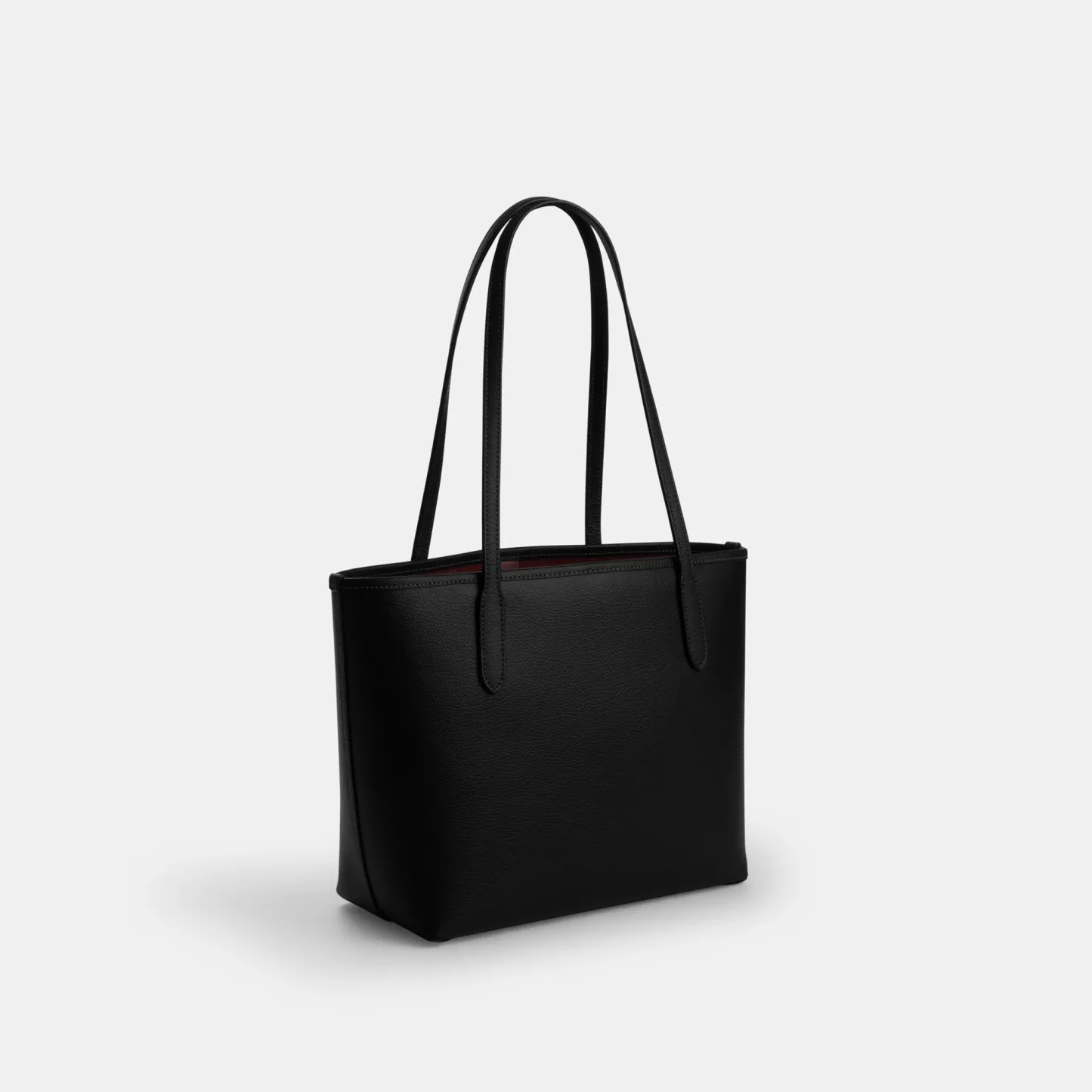 COACH®,Medium City Tote Bag,Black,Angle View