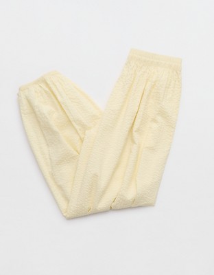 Aerie Seersucker Balloon Pant - Cozy Yellow