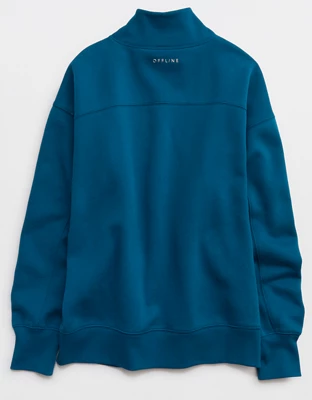OFFLINE By Aerie Cloud Fleece Oversized Mockneck Sweatshirt - Twilight Blue