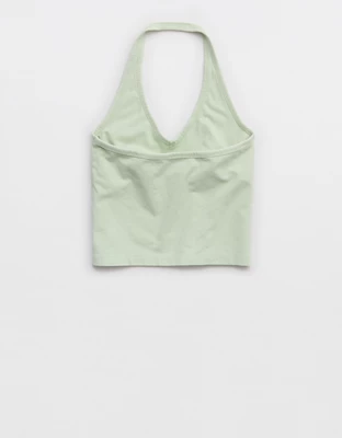 OFFLINE By Aerie OG Cotton Halter Tank Top - Aloe