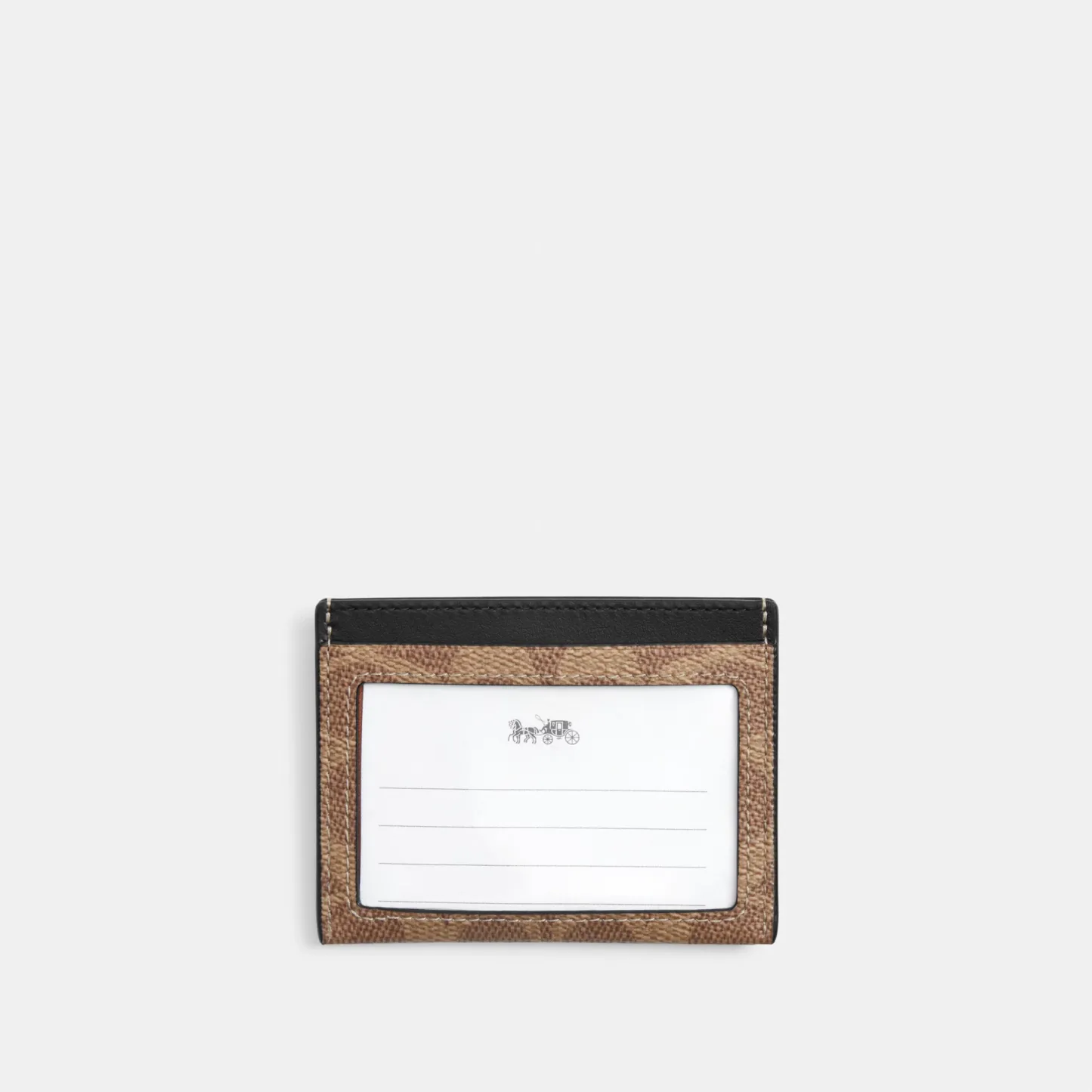 COACH®,Slim Id Card Case In Signature Canvas,Card Case,Color Block,Casual, Father's Day,Multi Color,Back View