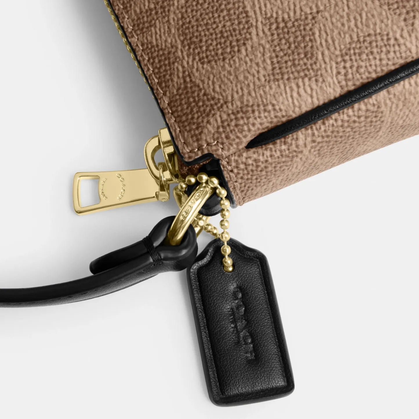 COACH®,Nolita 19 In Signature Canvas,Canvas,Shoulder Bag,Metal,Casual,Brown,Closer View