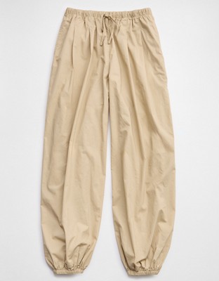 Aerie Woven Balloon Pant - Soft Wheat