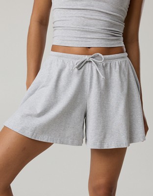 OFFLINE By Aerie OG Cotton Flowy Short - Medium Heather Gray