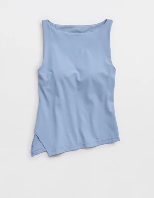 OFFLINE By Aerie Real Me XTRA Asymmetrical Tank Top - Monaco Blue