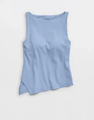 OFFLINE By Aerie Real Me XTRA Asymmetrical Tank Top - Monaco Blue
