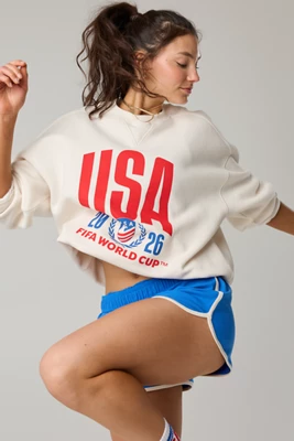 FWC26™ OFFLINE By Aerie Cloud Fleece Oversized Crewneck Sweatshirt - Natural