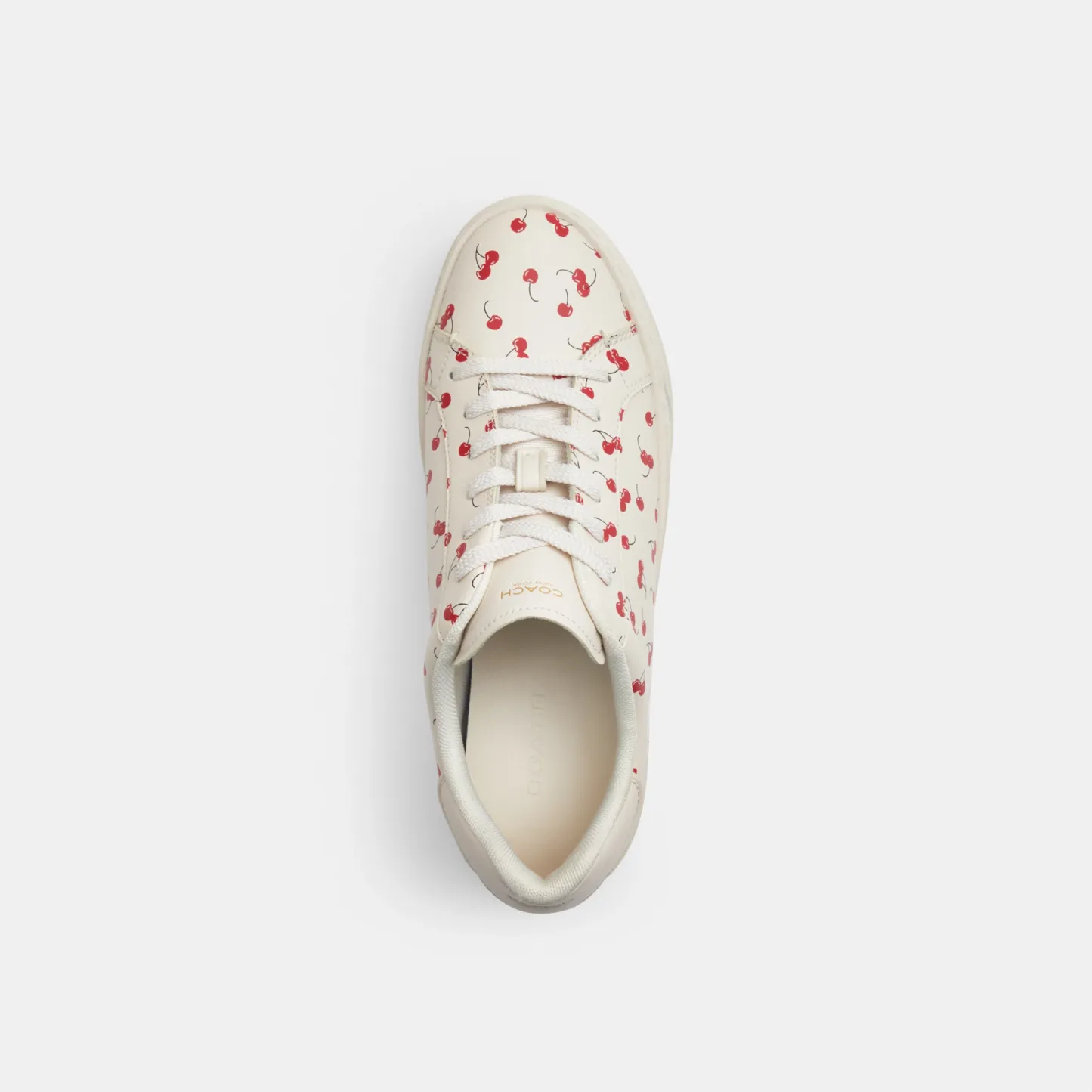 COACH®,High Line Sneaker With Cherry Print,,Inside View,Top View