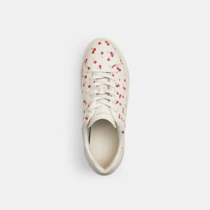 COACH®,High Line Sneaker With Cherry Print,,Inside View,Top View