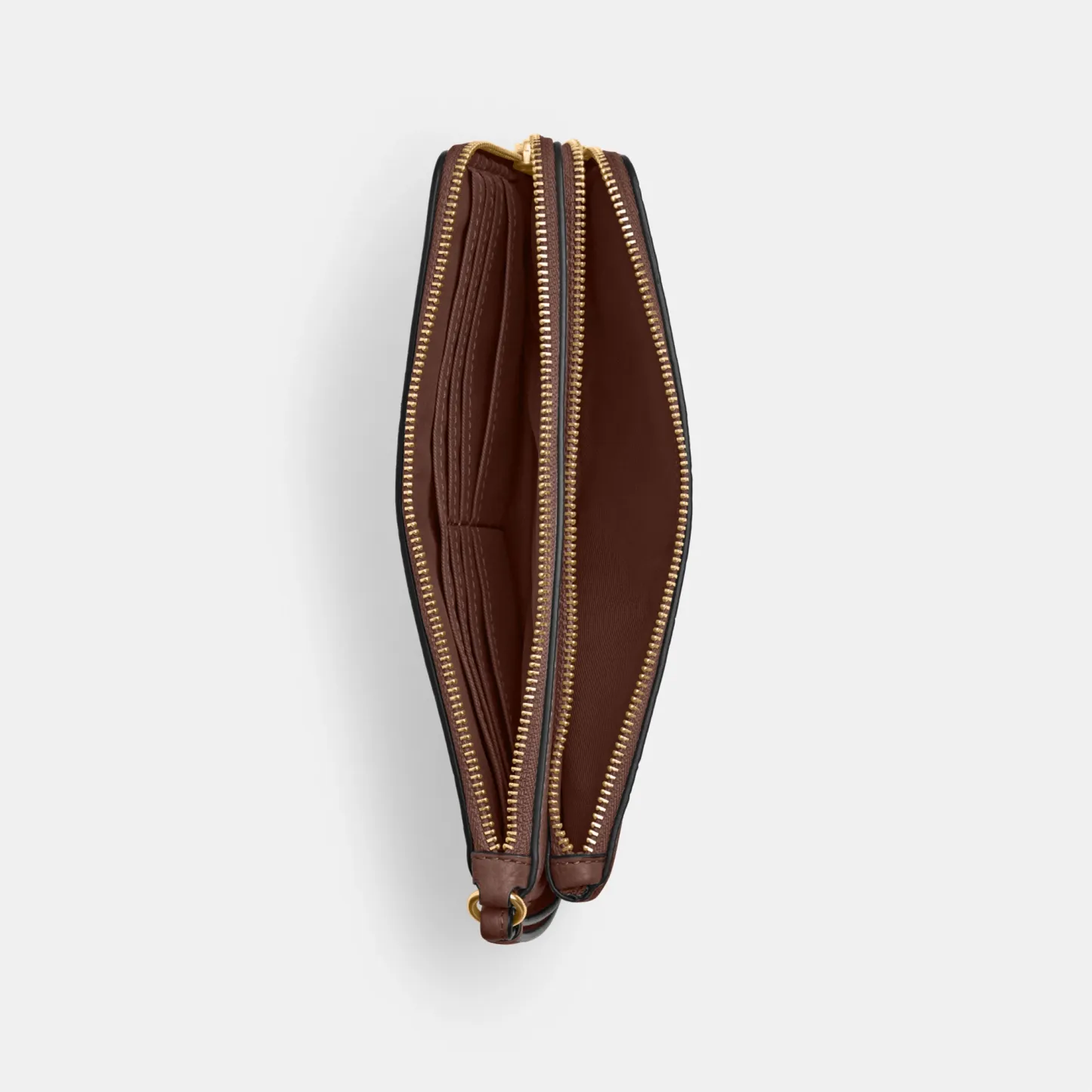 COACH®,Double Zip Wallet In Signature Canvas,Continental,Coin,Color Block,Casual,Multi Color,Inside View,Top View