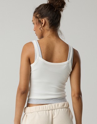 OFFLINE By Aerie Let's Stretch Ringer Tank Top - Soft Muslin