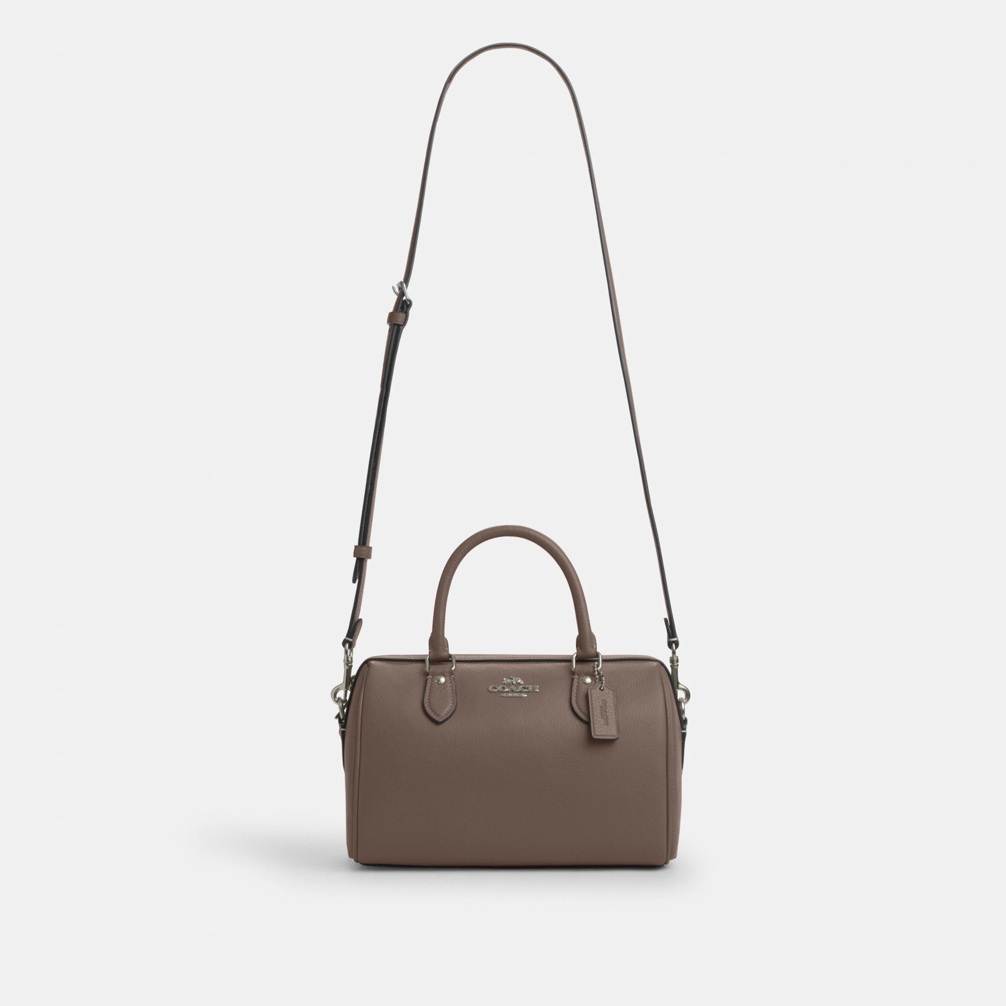 COACH®,Rowan Satchel Bag,Satchel,Logo,Casual,Work,Brown