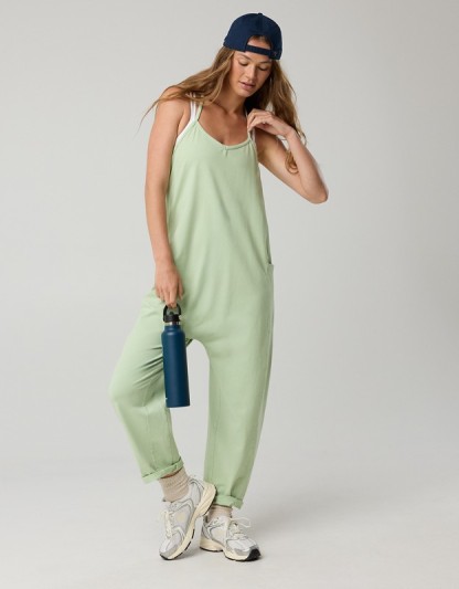 OFFLINE By Aerie OG Cotton Racerback Jumpsuit - Aloe