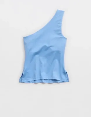OFFLINE By Aerie Real Me XTRA One Shoulder Tank Top - Horizon Sky